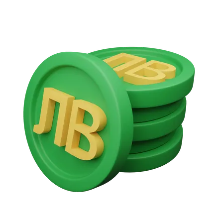 Bulgarian lev  3D Icon