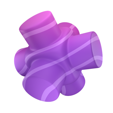 Bulge Faced Hexagon  3D Icon