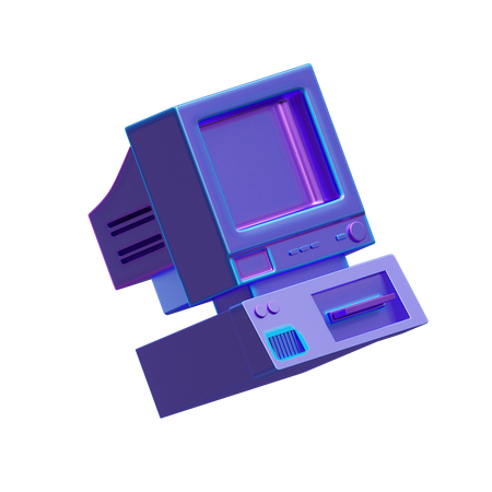 Bulky Computer  3D Icon