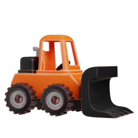 Bull Dozer  3D Icon