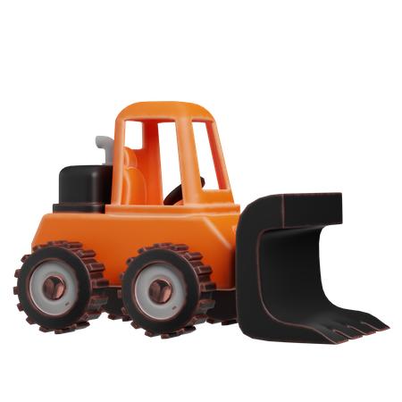 Bull Dozer  3D Icon