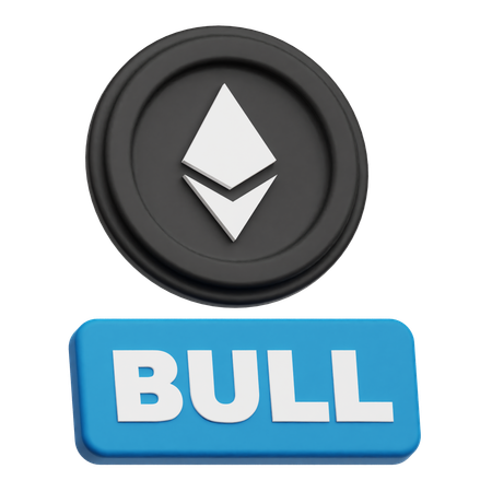 Bull Ethereum  3D Icon