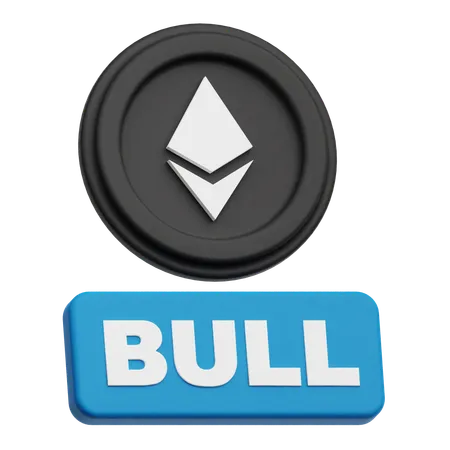 Bull Ethereum  3D Icon