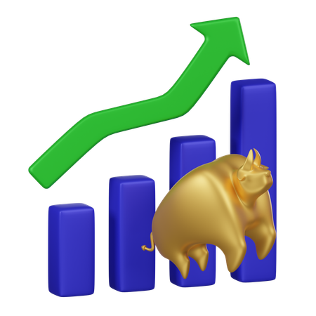 Bull Market Growth  3D Icon