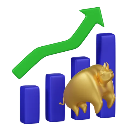 Bull Market Growth  3D Icon