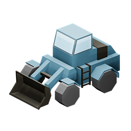 Bulldozer  3D Icon