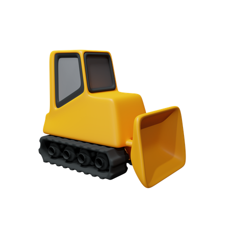 Bulldozer 3D Icon