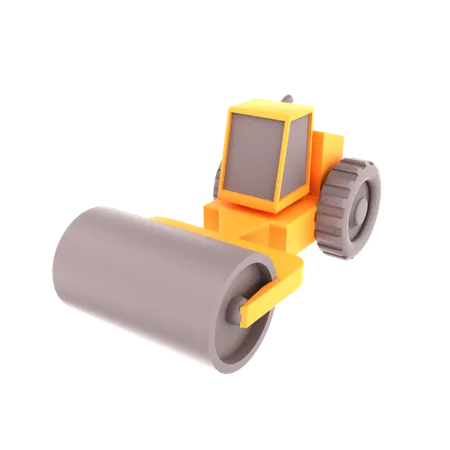 Bulldozer à rouleaux  3D Icon