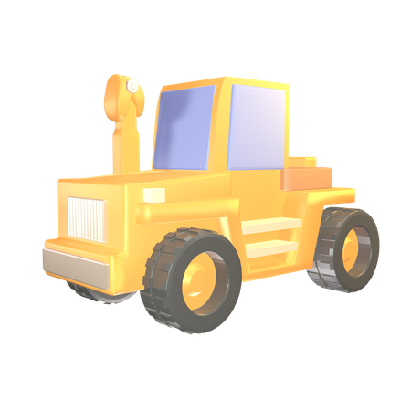 Bulldozer de chantier  3D Icon