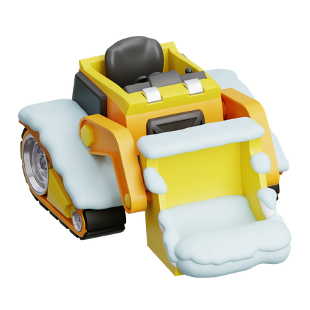 Bulldozer à neige  3D Icon