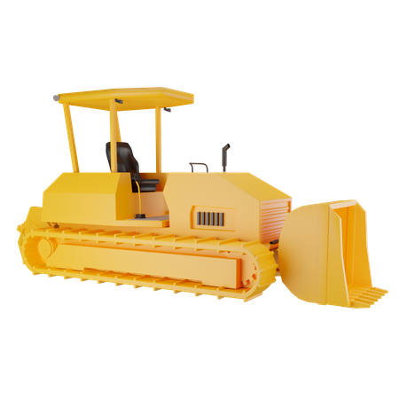 Bulldozer Toy  3D Illustration