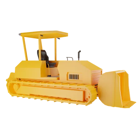 Bulldozer Toy  3D Illustration