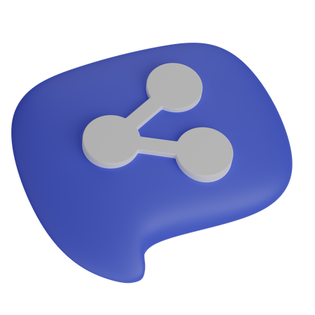 Bulle avec partage  3D Icon