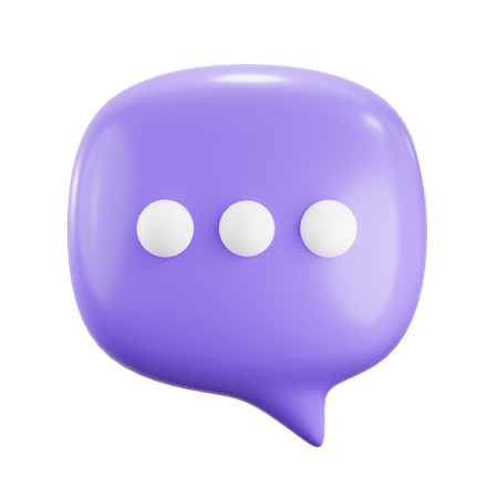 Chat à bulles  3D Icon