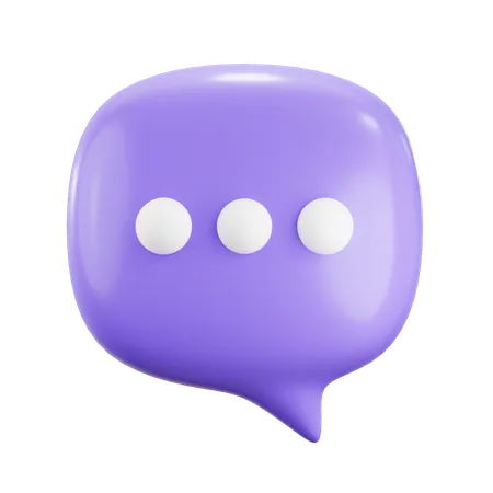 Chat à bulles  3D Icon