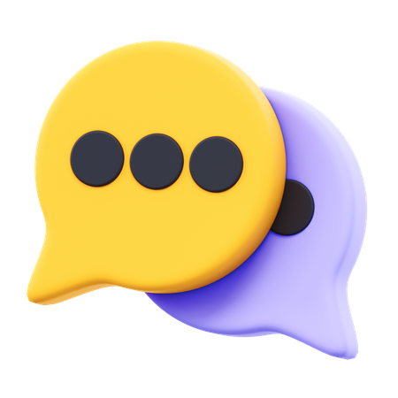 Chat à bulles  3D Icon