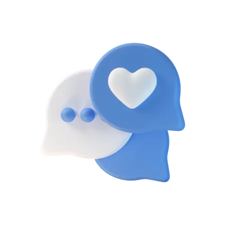 Bulle de discussion d'amour  3D Icon