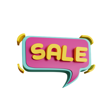 Bulle de dialogue de boîte de vente  3D Icon
