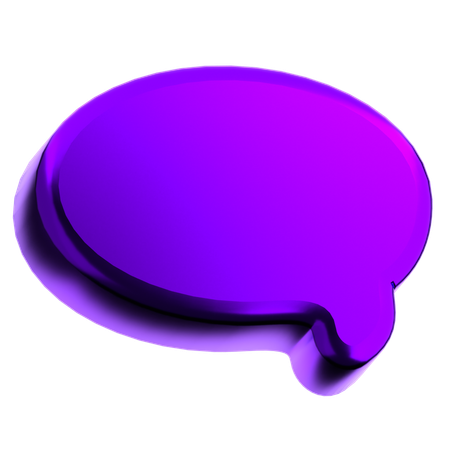 Forme abstraite de bulle de discussion  3D Icon