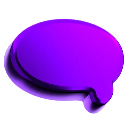 Forme abstraite de bulle de discussion  3D Icon