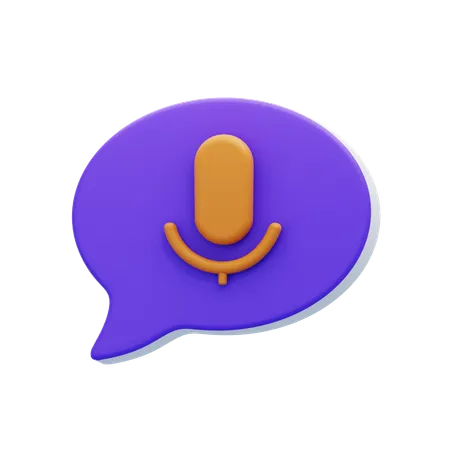 Bulle de discussion vocale  3D Icon