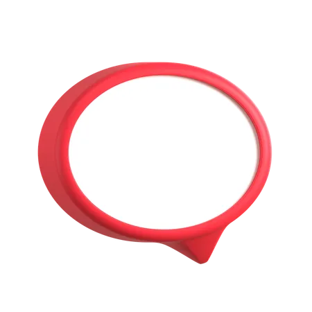 Zone de texte de bulle de dialogue  3D Icon