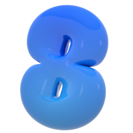 Bulle numéro huit  3D Icon