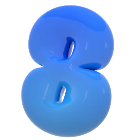 Bulle numéro huit  3D Icon