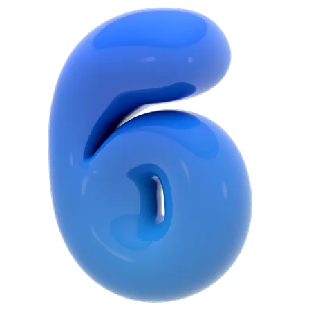 Bulle numéro six  3D Icon