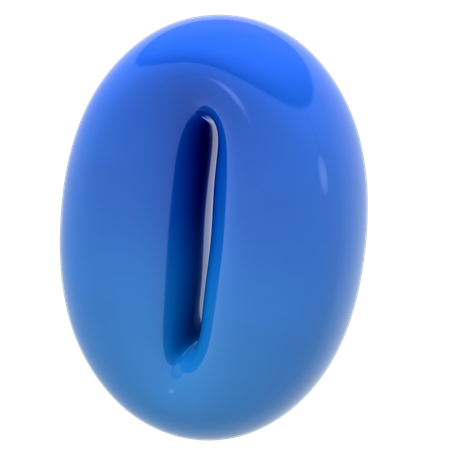 Bulle numéro zéro  3D Icon