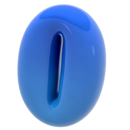 Bulle numéro zéro  3D Icon