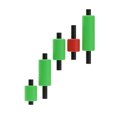 Bullenmarkt-Kerzenhalter  3D Icon