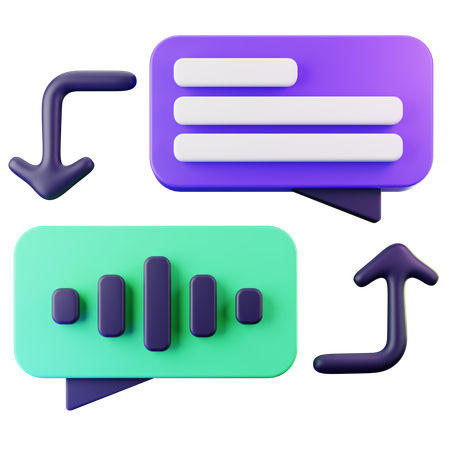 Bulles de communication colorées pour la conception de l'interface utilisateur  3D Icon