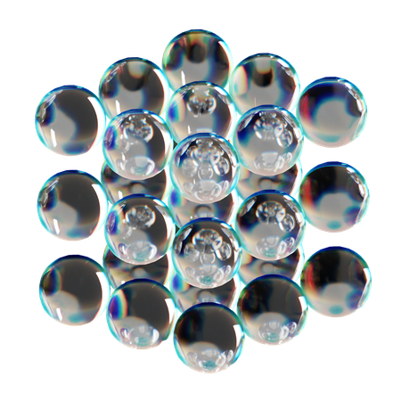 Forme abstraite de bulles  3D Icon