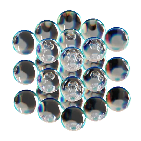 Forme abstraite de bulles  3D Icon