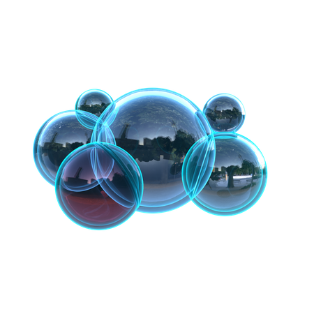 Forme abstraite de bulles  3D Icon