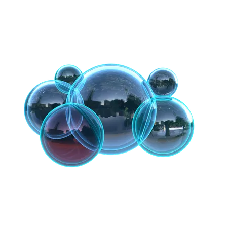 Forme abstraite de bulles  3D Icon