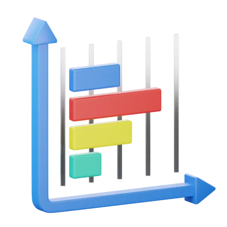 Bullet Chart  3D Icon