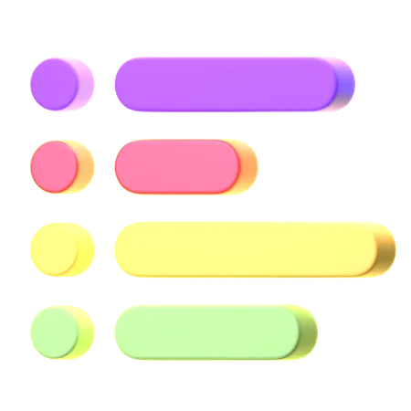 Bullet Chart  3D Icon