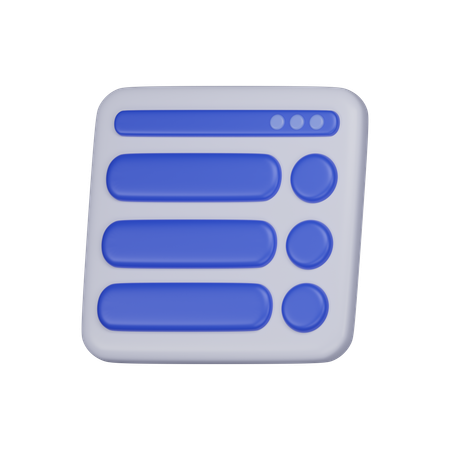 Bullet List  3D Icon