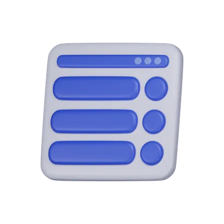 Bullet List  3D Icon