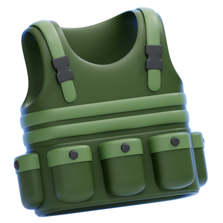 Bullet Proof Vest 3D Icon