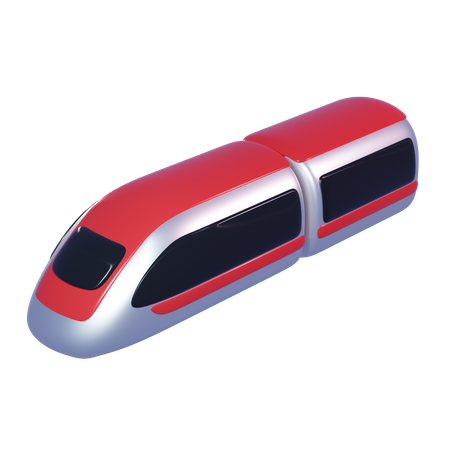 초고속 열차  3D Icon