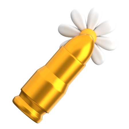 Bullet with Flower  3D Icon