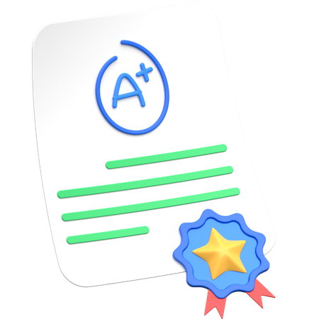 Bulletin scolaire  3D Icon