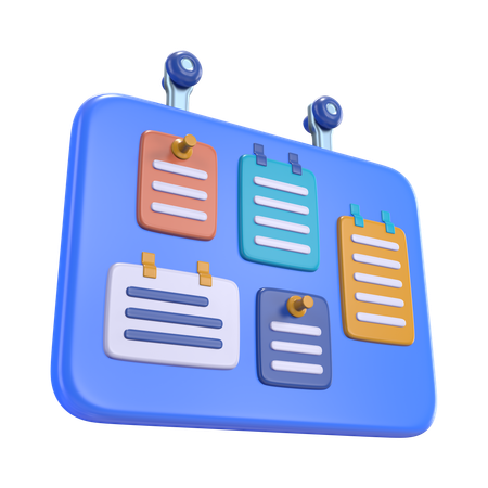 Bulletin Board  3D Icon