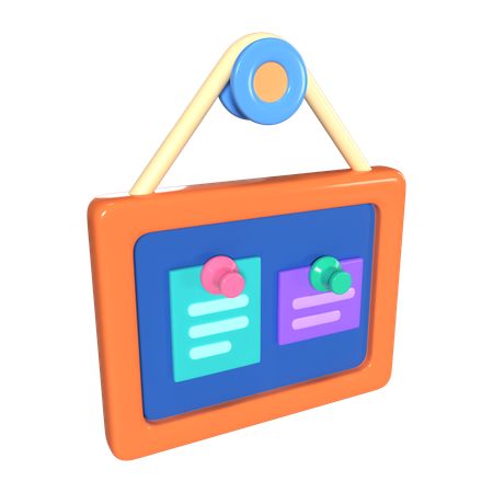 Bulletin Board  3D Icon