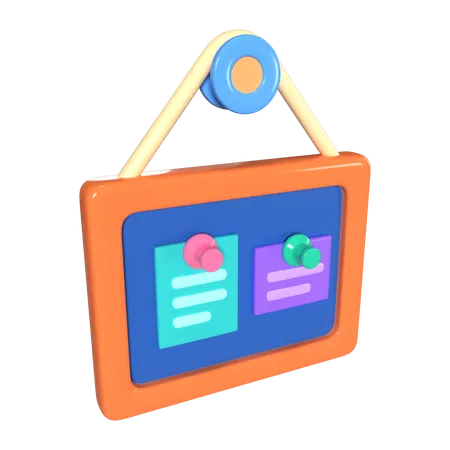 Bulletin Board  3D Icon