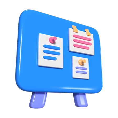 Bulletin Board  3D Icon