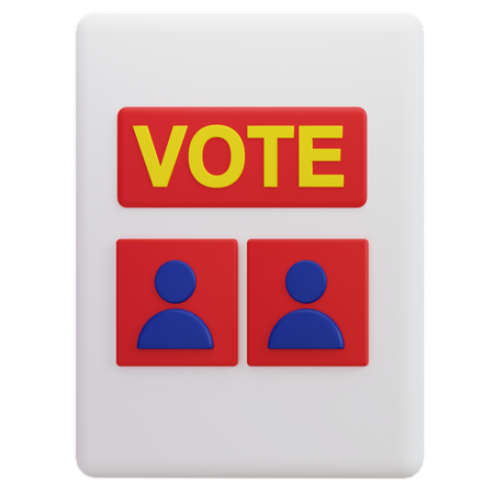 Bulletin de vote  3D Icon